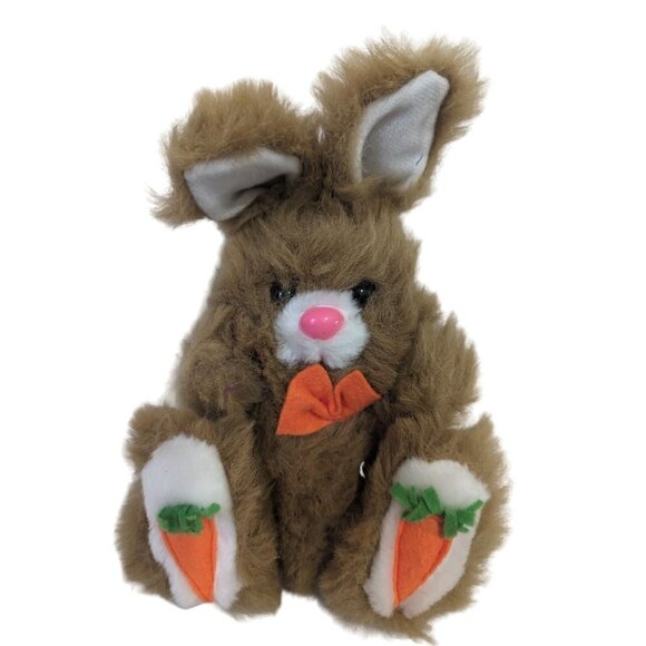 U.S. Tops Merchandise Rabbit bunny Plush Stuffed toy Easter carrots 9" vintage - Picture 1 of 7